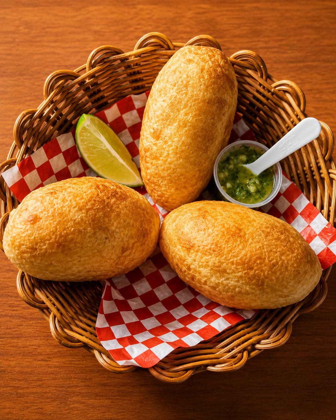 Presentación en cesta con empanadas